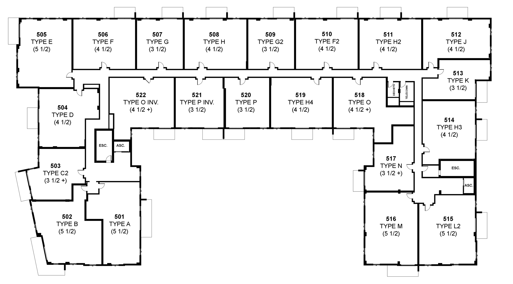 Plan de l’étage 5